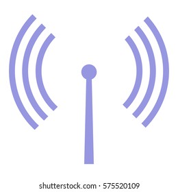 Vector Illustration of Antenna Icon in Violet
