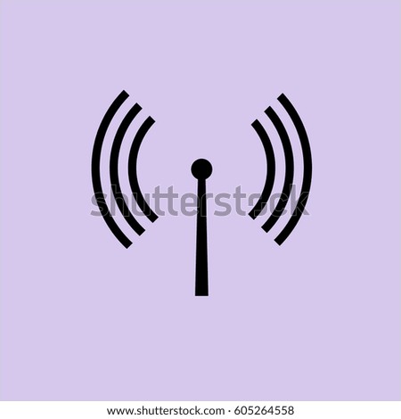 Vector Illustration of Wireless Connection Icon in Black