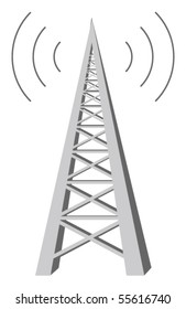 Vector illustration of antenna tower
