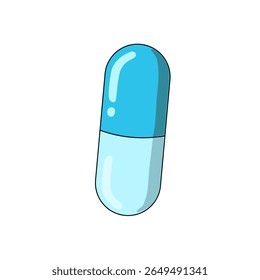 Vector illustration of antibiotic pills, medicine for medical treatment, pharmacy. Suitable for your design elements, logos, or clinic symbols.