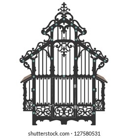 Vector Illustration Antique And Decorative Empty Birdcage