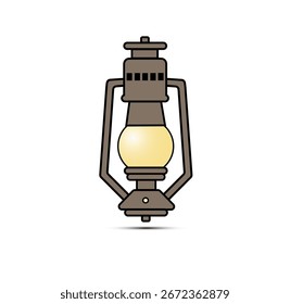 Vektorgrafik einer antiken Handlampe