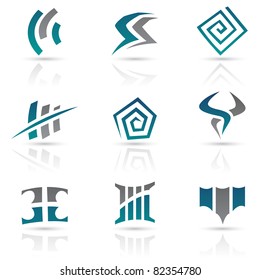 Vector Illustration of Antique Style Abstract Icons