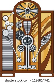 Vector illustration - antique wardrobe