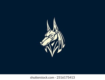 Vector illustration of Anubis Logo Design