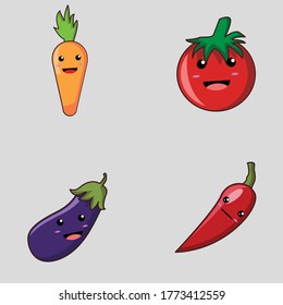 Vector illustration of any vegetables