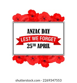 Vector illustration of Anzac Day banner