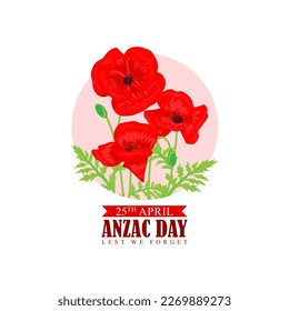 Vector illustration of Anzac Day banner