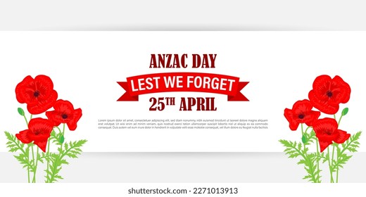 Vector illustration of Anzac Day banner