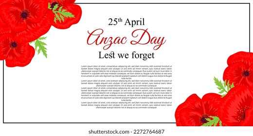 Vector illustration of Anzac Day banner