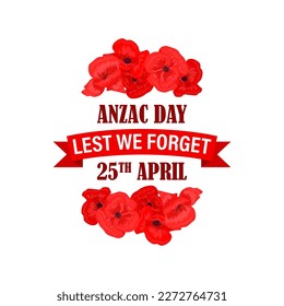 Vector illustration of Anzac Day banner