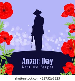 Vector illustration of Anzac Day banner