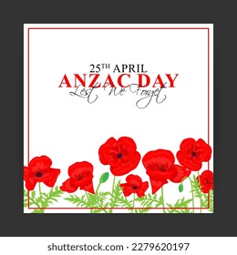 Vector illustration of Anzac Day banner