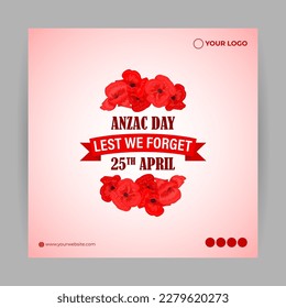 Vector illustration of Anzac Day banner