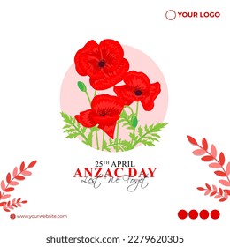 Vector illustration of Anzac Day banner