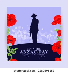 Vector illustration of Anzac Day banner