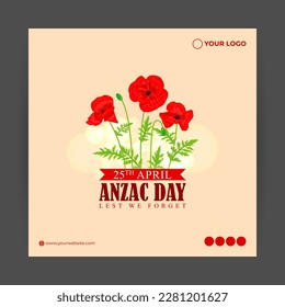 Vector illustration of Anzac Day banner