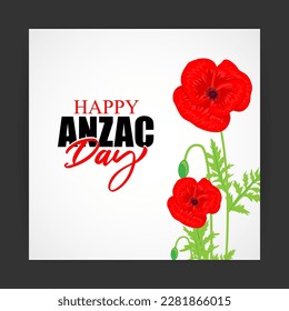 Vector illustration of Anzac Day banner