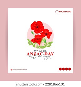 Vector illustration of Anzac Day banner