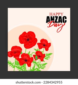 Vector illustration of Anzac Day banner