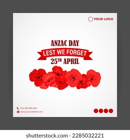 Vector illustration of Anzac Day banner