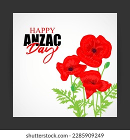 Vector illustration of Anzac Day banner