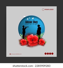 Vector illustration of Anzac Day banner