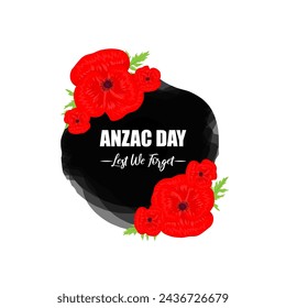 Vector illustration of Anzac Day social media feed template