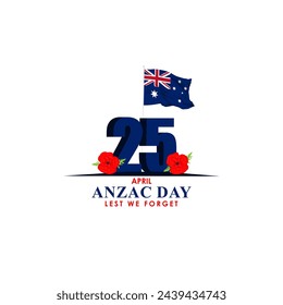 Vector illustration of Anzac Day social media feed template