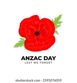 Vector illustration of Anzac Day social media template