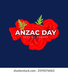 Vector illustration of Anzac Day social media template