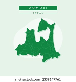 Vektorgrafik-Vektorgrafik von Aomori Map japan