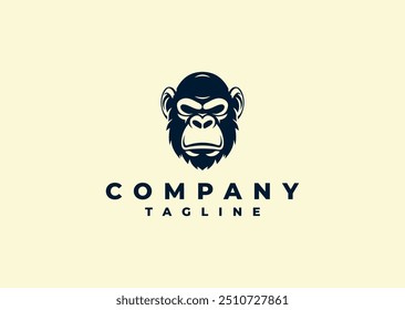 Vector illustration of Ape Head Logo Design