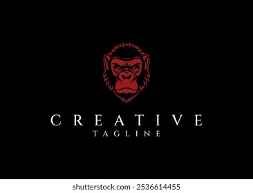 Vector illustration of Ape Head Logo Design