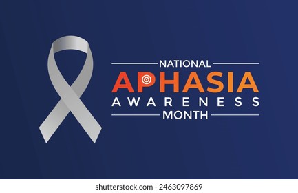 Vector illustration of Aphasia Awareness Month in June. Banner poster, flyer and background design. flat design.