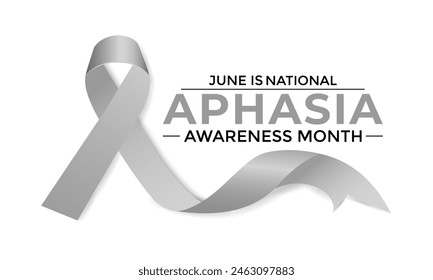 Vector illustration of Aphasia Awareness Month in June. Banner poster, flyer and background design. flat design.