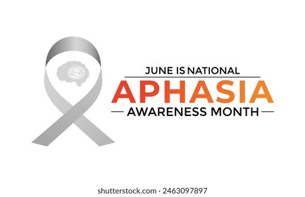 Vector illustration of Aphasia Awareness Month in June. Banner poster, flyer and background design. flat design.
