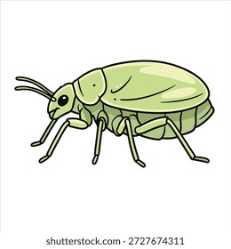 Ilustración vectorial de un pulgón con fondo blanco