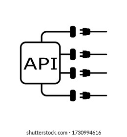 Vector illustration of the API icon on a white background.