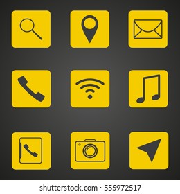 Vector illustration with app icons