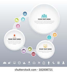 Vector illustration of app media concept background.