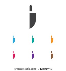 Vector Illustration Of Apparatus Symbol On Knife Icon. Premium Quality Isolated Cleaver Element In Trendy Flat Style.