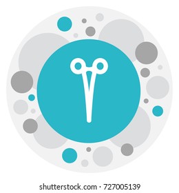 Vector Illustration Of Apparatus Symbol On Medical Shear Icon. Premium Quality Isolated Surgical Scissors Element In Trendy Flat Style.
