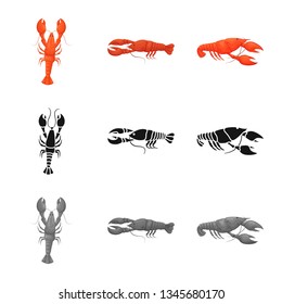 Vector illustration of appetizer and ocean logo. Collection of appetizer and delicacy stock vector illustration.