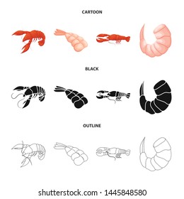 Vector illustration of appetizer and ocean logo. Set of appetizer and delicacy vector icon for stock.