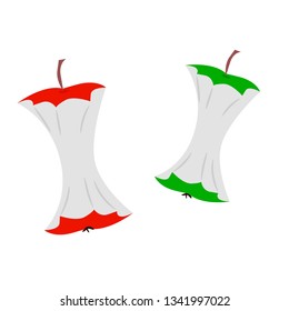 
vector illustration of apple core