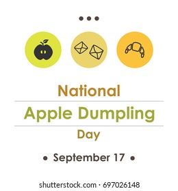 Vector Illustration For Apple Dumpling Day In September