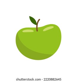 Vector illustration an apple. The apple in flat style. Illustration of fruit. 