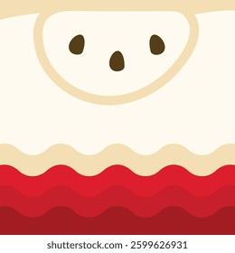 vector illustration of apple with flat and vibrant colors