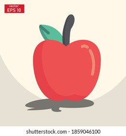 
Vektorgrafik eines Apfels. frischer Obstvektor.